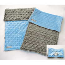 Baby Boy Blue & Gray Minky Dot Burp Cloth Gift Set Baby Boy Blue & Gray Minky Dot Burp Cloth Gift Set