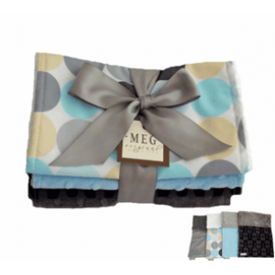 Baby Boy Disco Dot Burp Cloth Gift Set