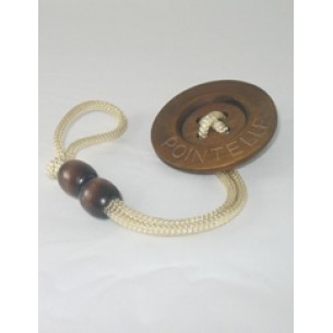 Beige Button Pacifier Holder Clip