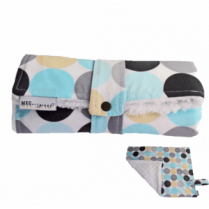 Blu & Gray Disco Dot Travel Changing Pad Blu & Gray Disco Dot Travel Changing Pad