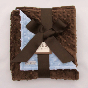 Blue & Brown Minky Blanket Blue & Brown Minky Blanket