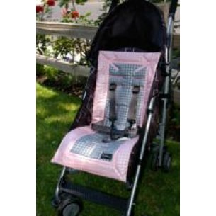 Booyah Baby Pink Metallic Dot Stroller Liner
