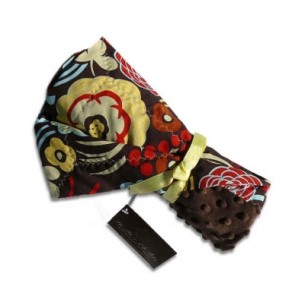 Chocolate Mocca Floral Stroller Blanket