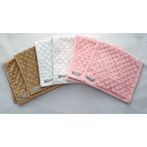 Deluxe Baby Girl Minky Dot Burp Cloth Gift Set