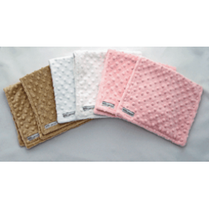 Deluxe Baby Girl Minky Dot Burp Cloth Gift Set