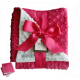 Hot Pink & White Minky Dot Blanket