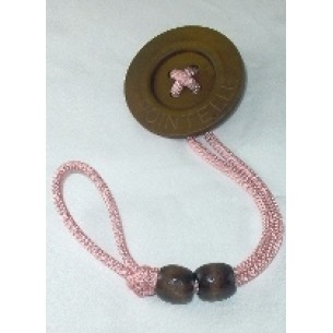 Pink Button Pacifier Holder Clip