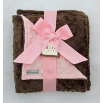 Pink & Brown Minky Blanket