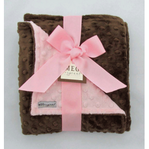 Pink & Brown Minky Blanket
