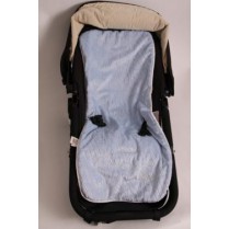 Pointelle Baby Blue Plush Stroller Liner