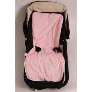 Pointelle Baby Pink Plush Stroller Liner Pointelle Baby Pink Plush Stroller Liner