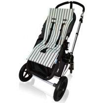 Tivoli Couture Blue Candy Stripe Stroller Liner