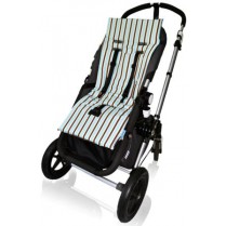 Tivoli Couture Blue Candy Stripe Stroller Liner Tivoli Couture Blue Candy Stripe Stroller Liner