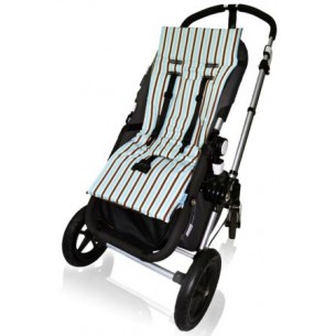 Tivoli Couture Blue Candy Stripe Stroller Liner Tivoli Couture Blue Candy Stripe Stroller Liner
