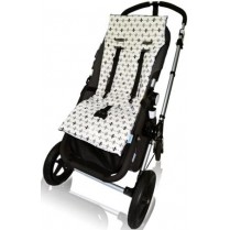 Tivoli Couture Black Fluer De Lis Stroller Liner Tivoli Couture Black Fluer De Lis Stroller Liner